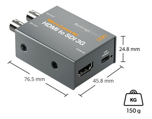 Micro Converter Hdmi To Sdi 3g Convcmic/hs03g De Blackmagic 1