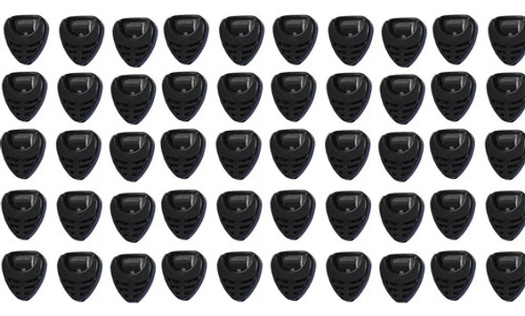 Kit Atacado Porta Palheta Abs Preto Adesivo Violão 50 Peças 0