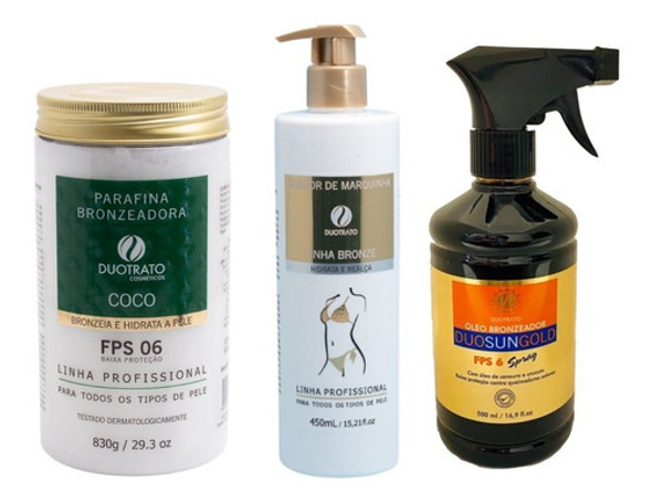 Kit Bronzeamento Natural Profissional Parafina Óleo Fixador 0 Kit Bronzeamento Natural Profissional Parafina Óleo Fixador 0