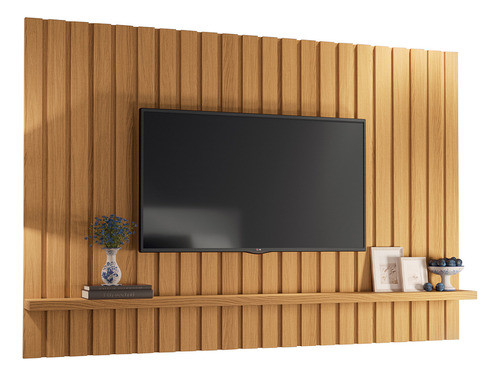 Painel Ripado Quarto Sala Tv 70 Pol 200cm Conect Cinamomo 0