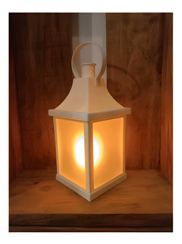 Farol Eléctrico Decorativo Llama De Fuego Home A Pila Simil 1