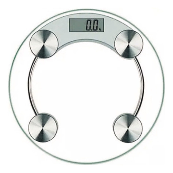 Balanza Digital De Baño Vidrio Y Metal 180kg Redonda - 11384 0