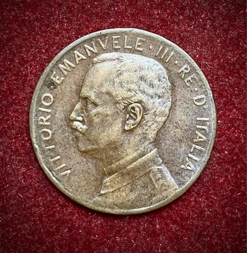 Moneda 2 Centésimos Italia 1915 Km 41 Vittorio Emanuele 3 0