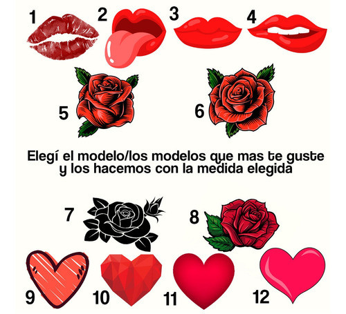 Parches Termoadhesivos Labios Corona Rosas Aplique Textil 1