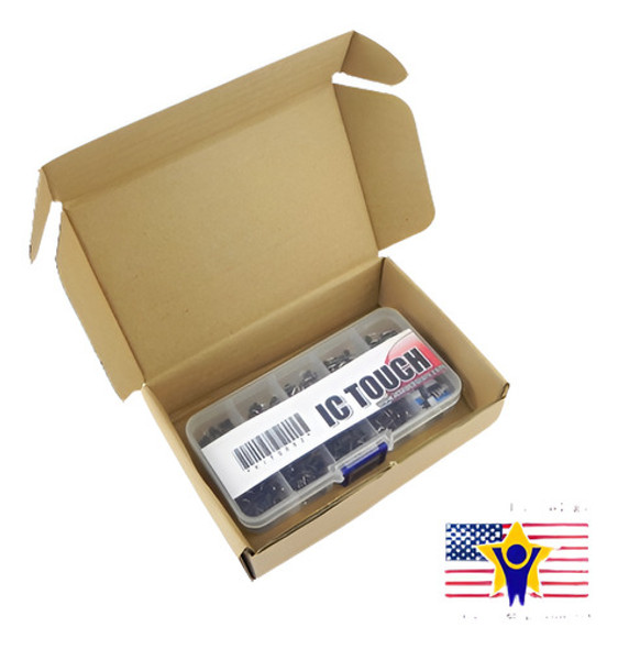10value 100pcs Táctil Botón Interruptor Momentáneo Caja Kit 0