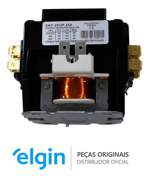 Chave Contatora Bipolar Ar Elgin 45hlqe24b2na 45ouqe36b2ca 0