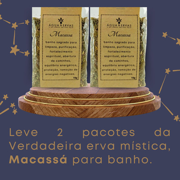 Erva Para Banho E Defumação Descarrego - Macassa 2 Pacotes 1