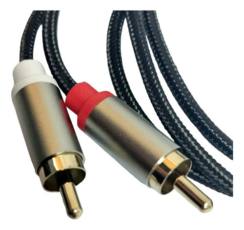 Cable Plug 3.5mm A 2 Rca Mallado Hq 90 Cm 1