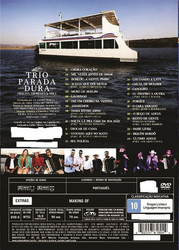 Dvd Trio Parada Dura Chalana Churrasco E Viola Original 1