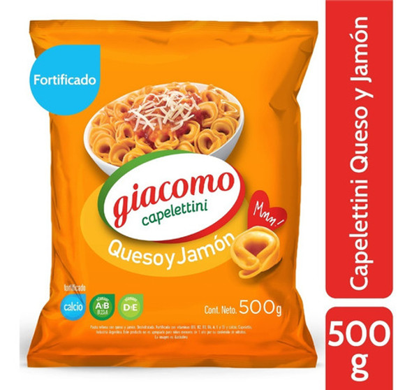 Fideos Giacomo Capelettini Queso Y Jamon 500 Grs Pack 4 Unid 0 Fideos Giacomo Capelettini Queso Y Jamon 500 Grs Pack 4 Unid 0
