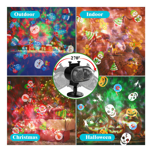 Proyector De Luces De Navidad De Halloween Para Exteriores, 1