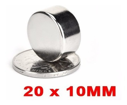 Imã De Neodímio Disco 20mm X 10mm * 6 Peças * 20x10 Mm 0