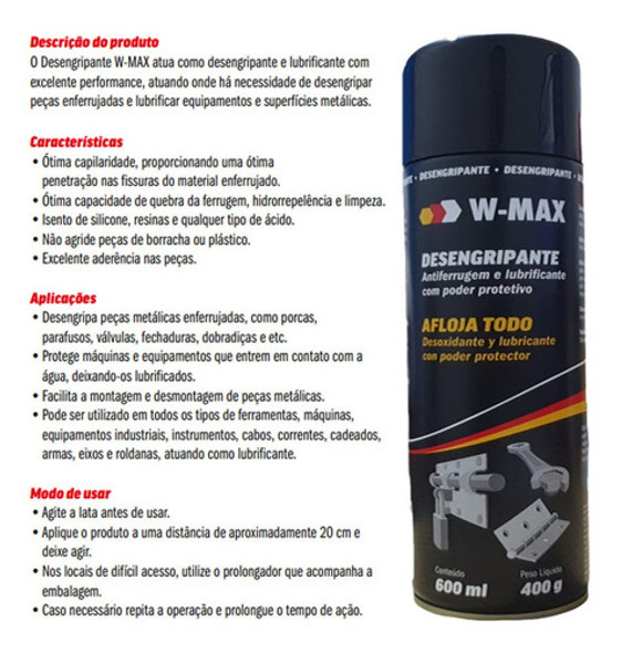 Desengripante Alta Performace Wmax Lata Grande 600ml - Wurth 1