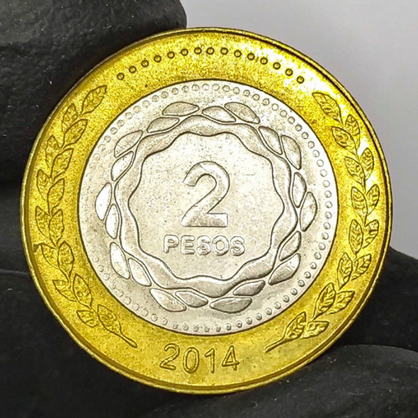 Argentina 2 Pesos 2014 Antigua Moneda Colección 0