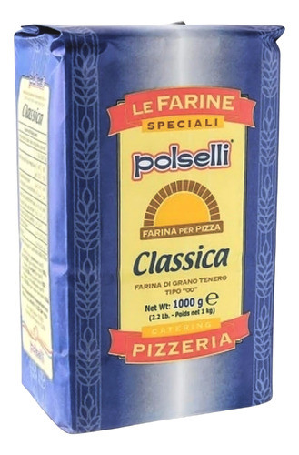 Harina Clasica 00 Para Pizza Polselli 1 Kg. Pack X2 1