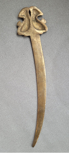 Antiguo Abrecartas De Bronce. Dos Peces 1
