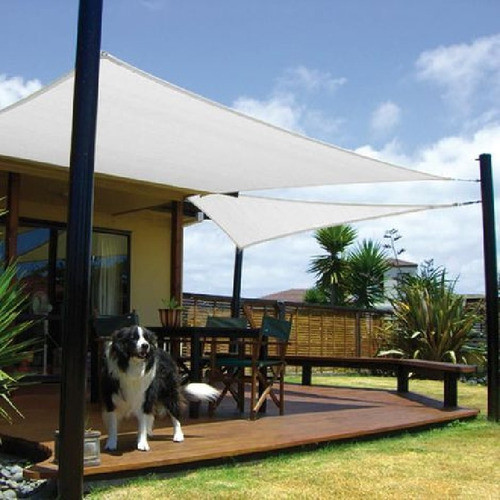 Toldo Vela P/ Sombra Viento C/ Uv - 4*4 Cuadrado Blanco 1