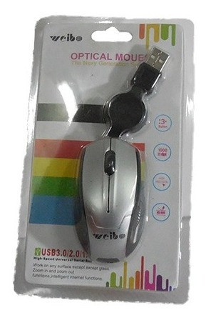 Mouse Mini Retráctil Usb Premium Wtel4145 - Tecsys Oferta 1
