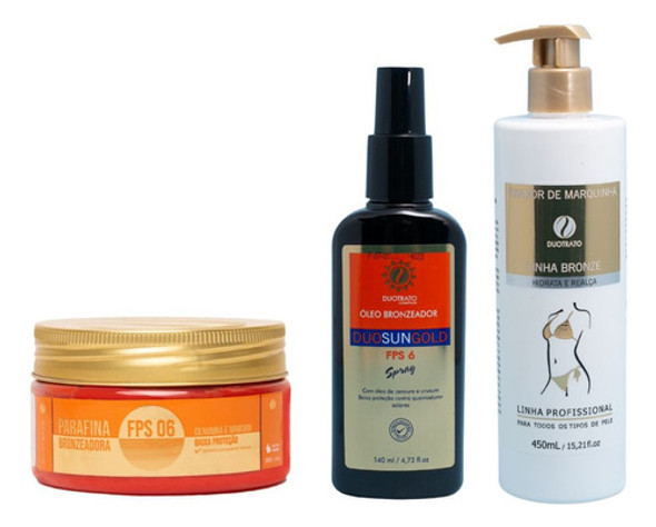 Kit Bronzeamento Natural Duotrato Parafina Óleo E Fixador 0 Kit Bronzeamento Natural Duotrato Parafina Óleo E Fixador 0