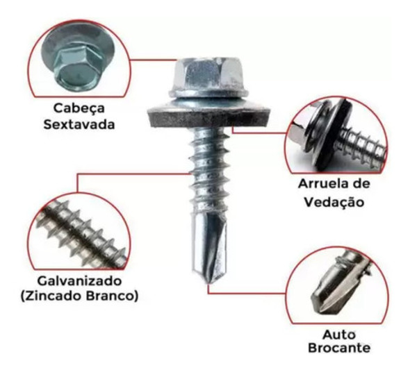 Parafuso Auto Broc 12 X 3/4 Sx C/ Arr Solta  C/ 100 Un 1