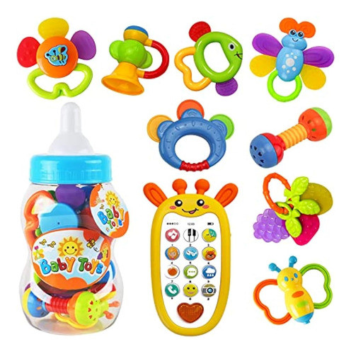 Wishtime Juego De Mordedor Con Sonajero Para Bebé Con Juguet 0