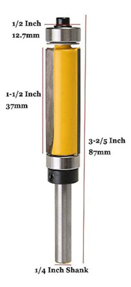 Yakamoz Flush Trim Pattern Router Bit 14 Shank Panel Superio 1