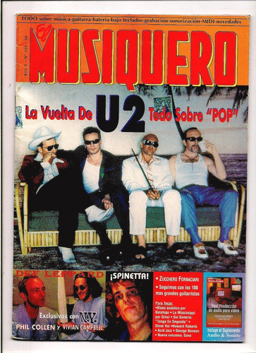 Revista El Musiquero N° 129 U2 Spinetta Collen Campbell B5 0