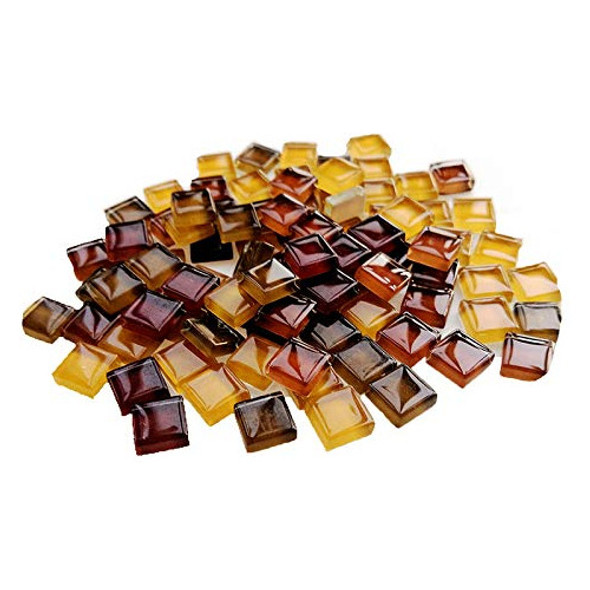 Venecitas De Vidrio 1x1cm 100u  Mix Coffe 0