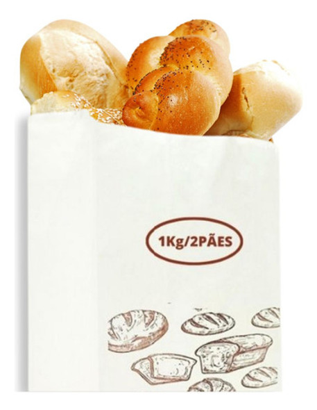 Saco Papel Kraft 40g Pc C/500 Tamanho: 1 Kg 1