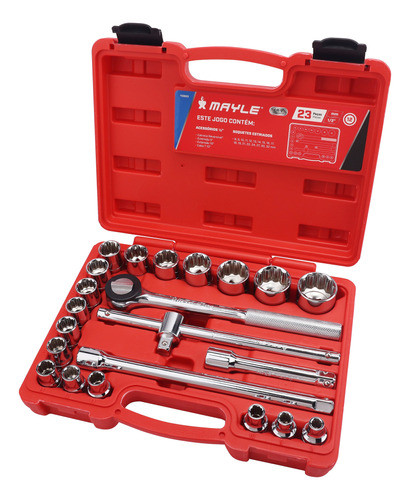 Jogo De Soquetes Estriados 1/2   8 A 32 110023 Mayle 0