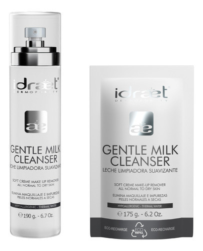 Kit Leche Limpieza Facial Idraet Con Refill 0