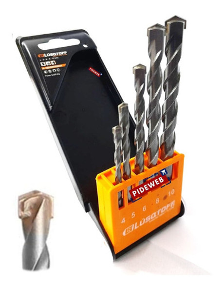 Juego 5 Mechas Brocas De Widia Cilindricas 4 5 6 8 Y 10 Mm 0