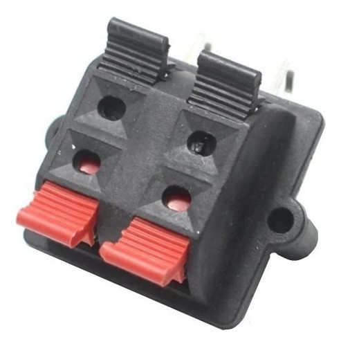 Bornera Para Bafle Rectangular Cable Pelado 4 Pines 2x2p 0