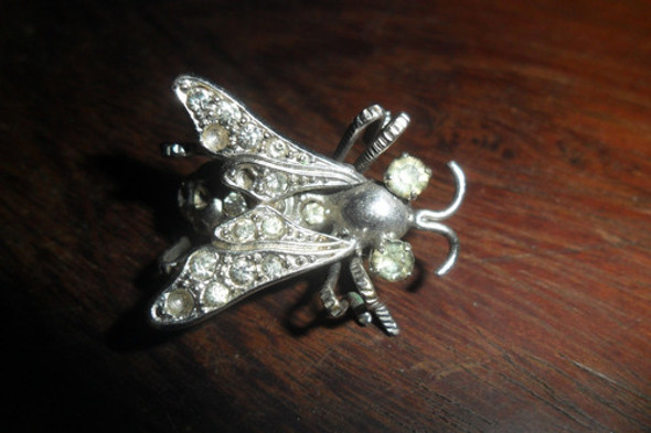 Antiguo Prendedor Miniatura Mosca Moscardon Piedra Diseño 0 Antiguo Prendedor Miniatura Mosca Moscardon Piedra Diseño 0