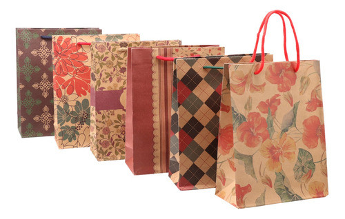 12 Bolsas De Papel Estampadas 1