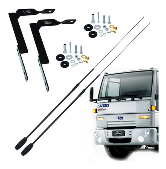 2 Antena Px Bobinada Black Argentina 1,63m Sup Ford Cargo 0