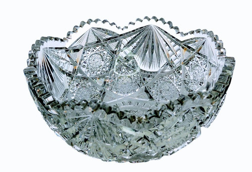 Centro Mesa Cristal Mercurio Tallado American Brilliant 1910 0