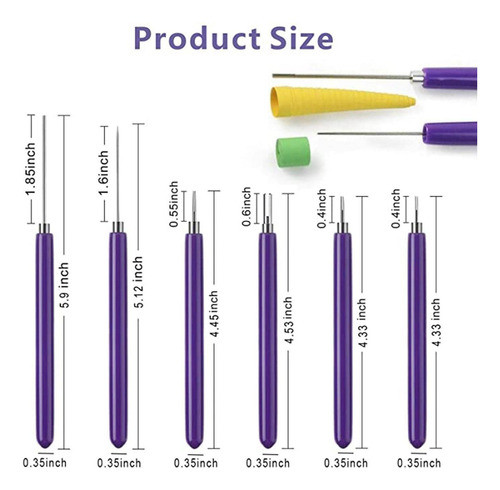 6 Pçs/conjunto Ferramentas Quilling Caneta Curling Para 1