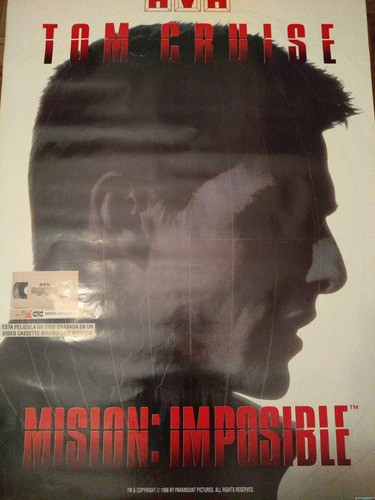 Poster Afiche Película Misión Imposible 1996 Tom Cruise 0