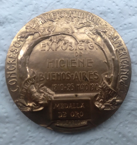 Medalla Argentina Congreso E.de La Corcova 7cm Diam 1