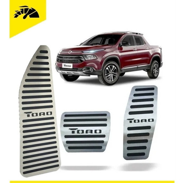 Kit Pedaleira E Descanso De Pé Fiat Toro Aço Inox 0 Kit Pedaleira E Descanso De Pé Fiat Toro Aço Inox 0