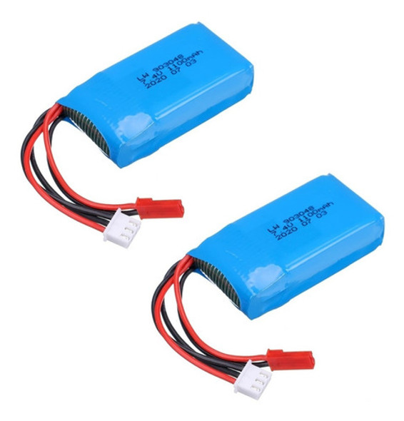 Kit 2x Bateria Wltoys A959 V912 V913 7.4v 1100mah 903048 0