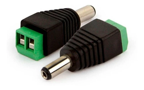 Ficha Conector Plug Dc Macho Con Bornera X50u Cctv-camaras 0