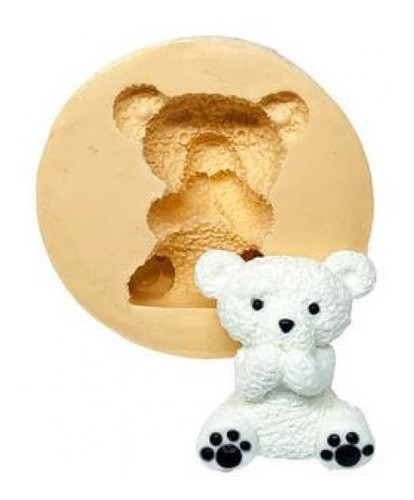 Molde De Silicone Urso Ursinho Com A Mão Na Boca 1