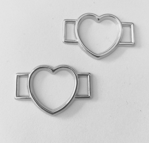 5 Dije Corazón Con Agarres Metal 0