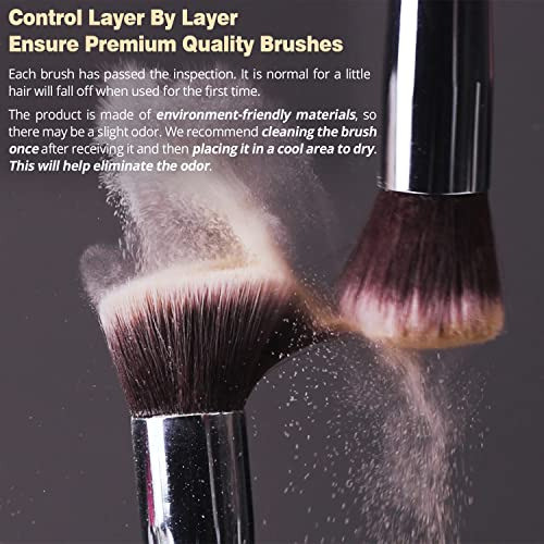 Set Brochas Maquillaje Colorete Kabuki Base Polvos 1