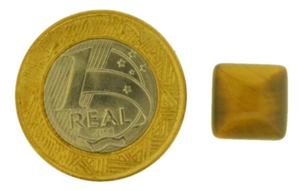 Cabuchão Facetado Pedra Olho De Tigre 18x13mm (3 Pçs) Po-317 1