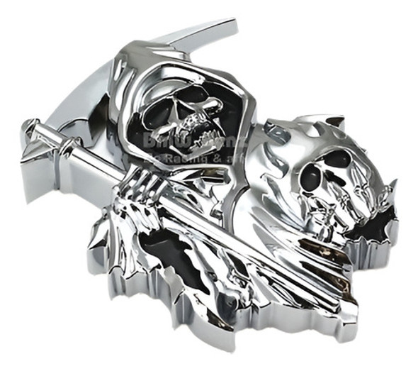 Cromo Personalizado 3d Reaper Cráneo Emblema Insignia Etique 0 Cromo Personalizado 3d Reaper Cráneo Emblema Insignia Etique 0