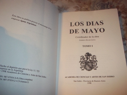 Los Dias De Mayo - Tomo 1 - Alberto David Leiva 1