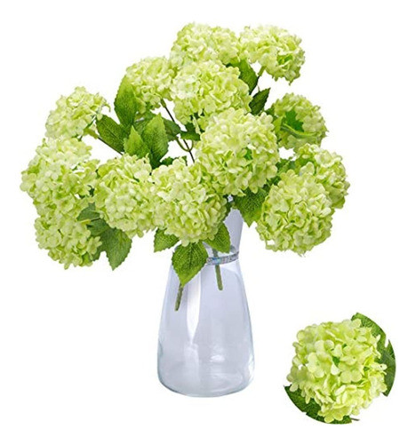 Greentime Pequeño Artificial 7 Cabezas Ramo De Hortensias Im 0